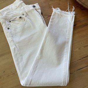 Polo Tompkins’s skinny crop 28.  New.